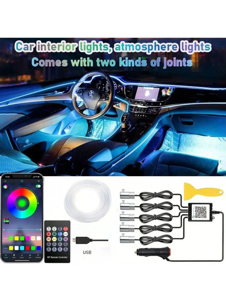 Oświetlenie wnętrza samochodu, – Ambient Light Bar Usb recenzja i cena